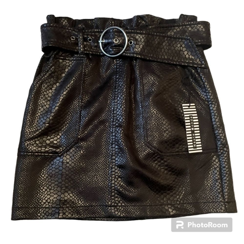 NWT Haute Monde faux leather skirt
